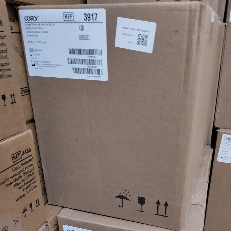 康宁Corning3917 96孔全白平底细胞培养板 酶标板微孔板 带盖无菌