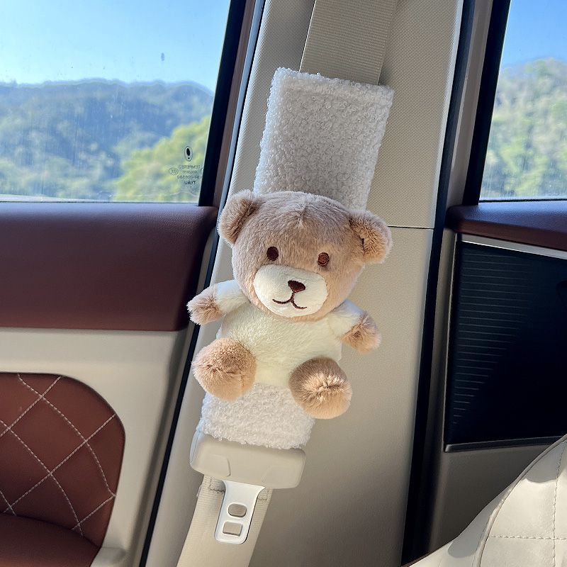 Funda Protectora de Peluche para Cinturón de Seguridad de Tela de Felpa Protectora para Cinturón de Seguridad