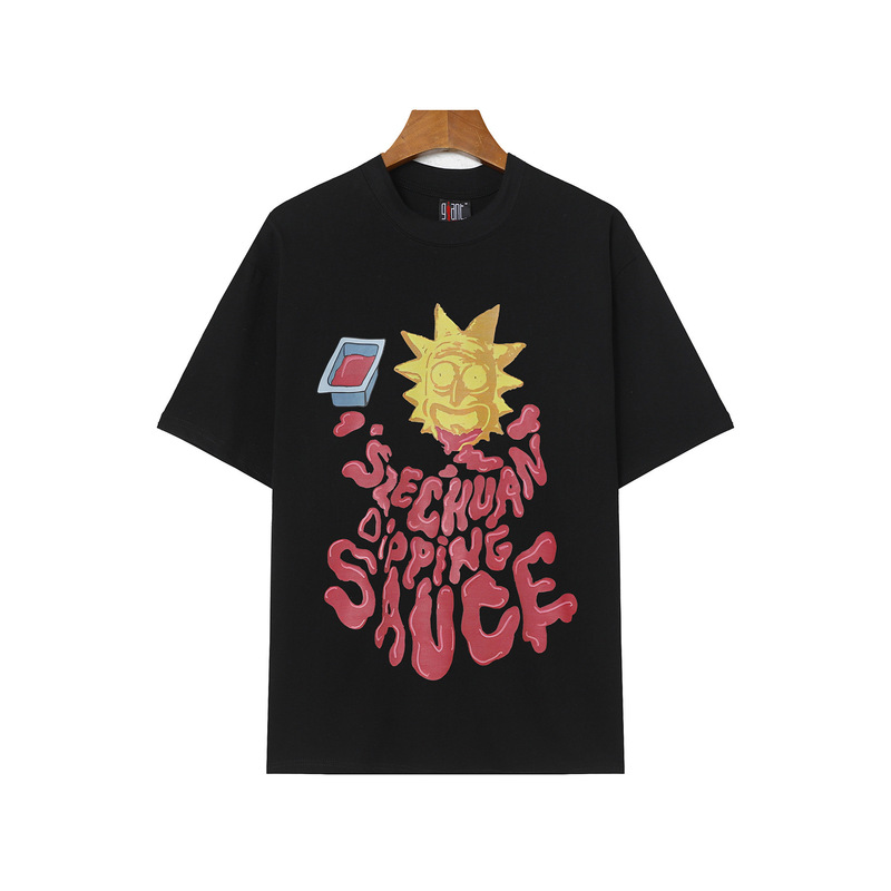 [高バージョン] ヨーロッパとアメリカの面白い熱転写ルーズ半袖 T シャツ女性用クロスボーダー卸売トレンディなブランド大きいサイズ外国貿易紳士服|undefined