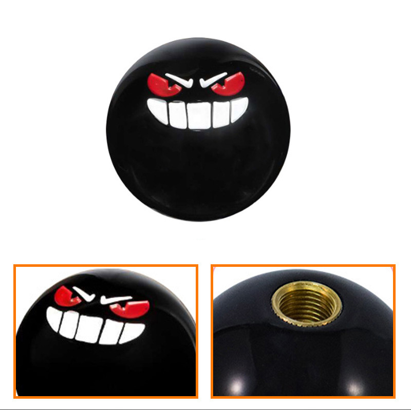 New Cross-Border Devil Expression Jdm Car Modified Gear Shift Knob Interior Gear Lever Universal Gear Shift Ball