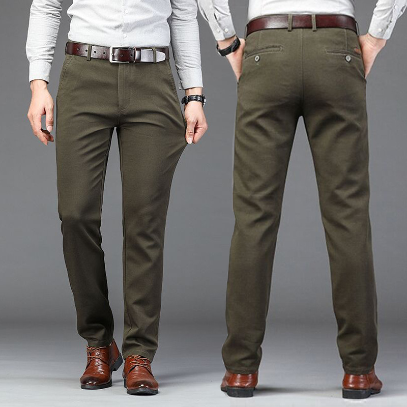 2025 New Men's Pants Trendy Versatile Casual Long Pants Men's Loose Straight Non-Iron Business All-Season Casual Dress Pants