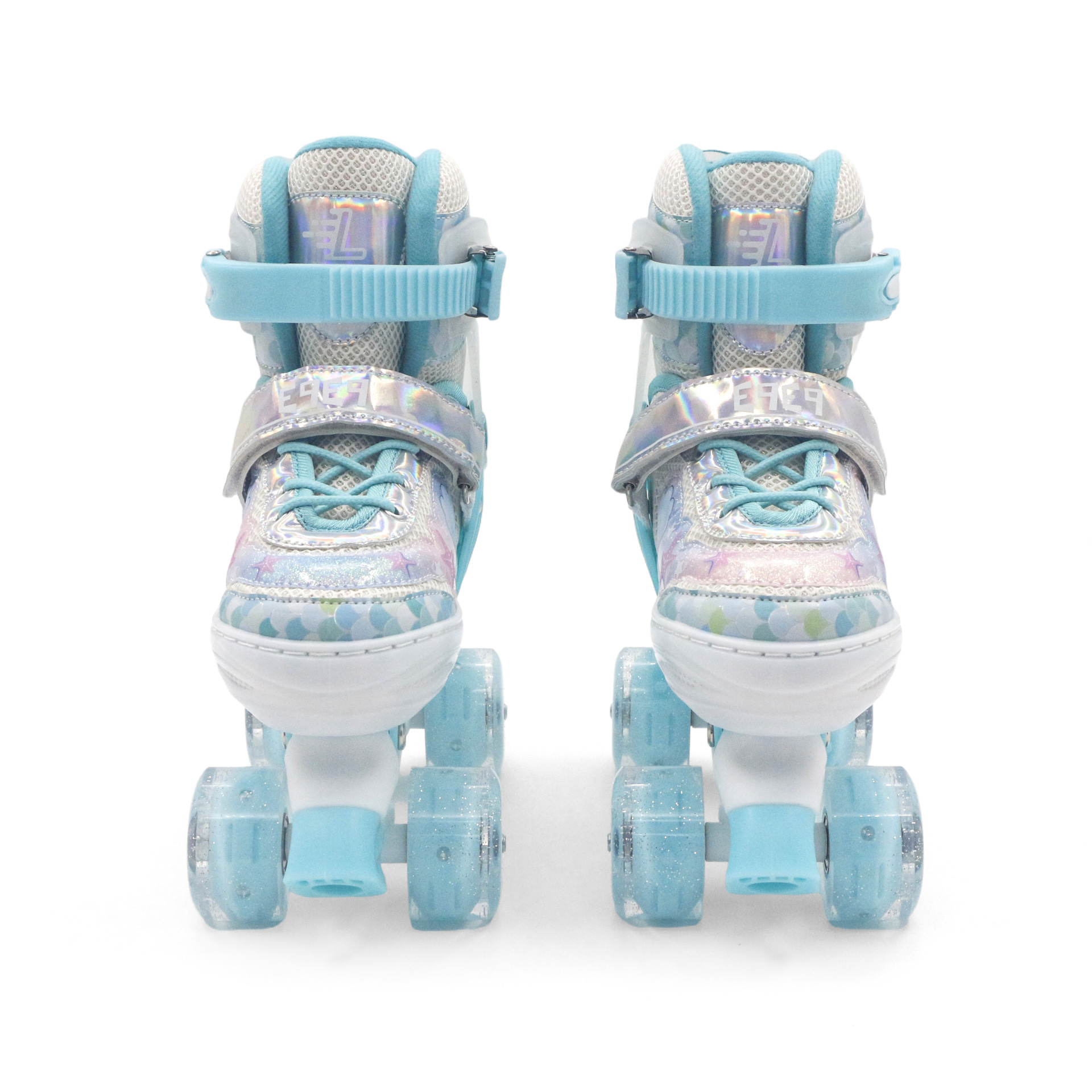 Cross-Border Hot-Selling Children's Skates for Beginners, Men's and Women's Roller Skates, Full Set of Pu Double-Row Flash Roller Skates