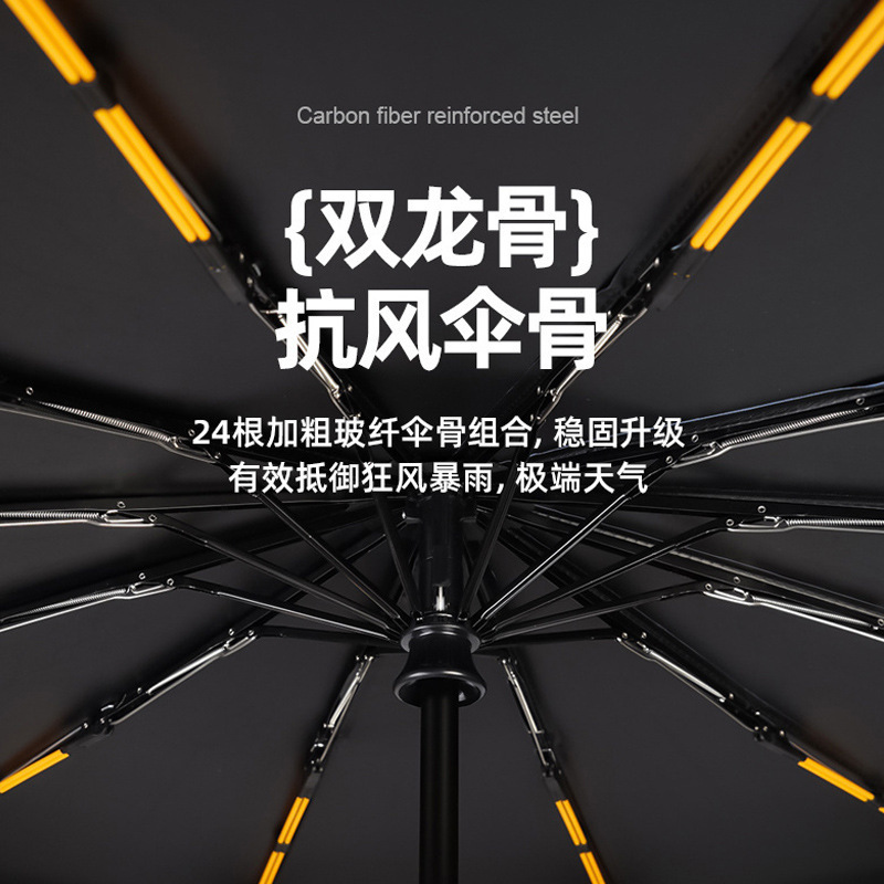 全自动雨伞大号折叠晴雨两用遮阳伞加厚加大防风加固暴雨24骨批发|undefined