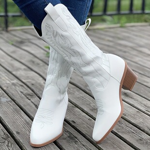 E 45529 French block heel knight boots ��ʽ�ָ��Tʿѥ�W����