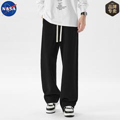 NASAブランド連名潮牌垂感衛ズボンメンズ2025春夏新作ワイド脚コンビネーションカジュアルスポーツズボン