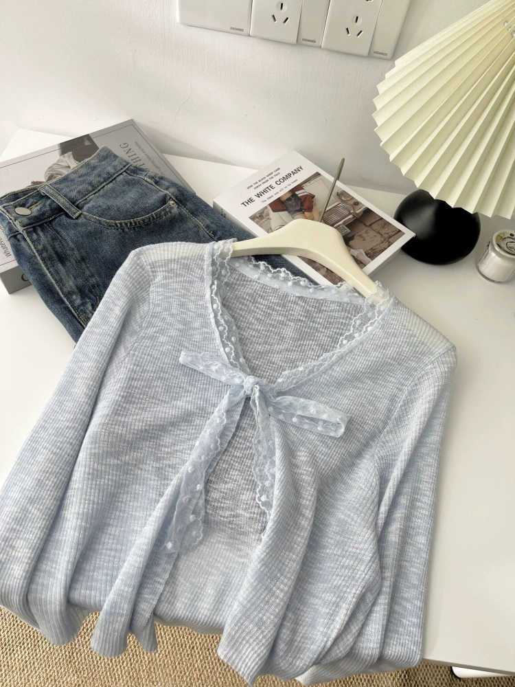 Summer cardigan, thin jacket, short long-sleeve, cloak, sun protection