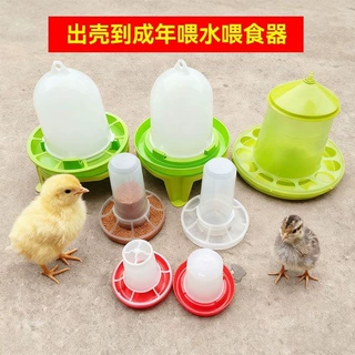 小鸡料桶食槽喂食器喝水自动饮水器喂鸡神器水槽养鸡饲料桶喂水器