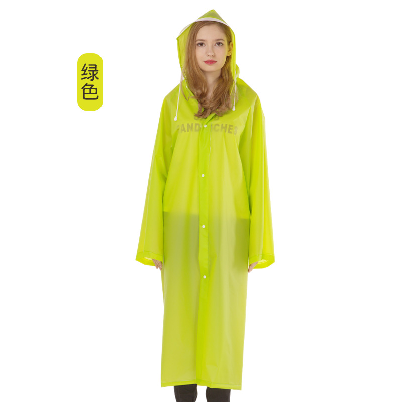 Impermeable Largo para Adultos de EVA, Reutilizable, para Exteriores y Viajes