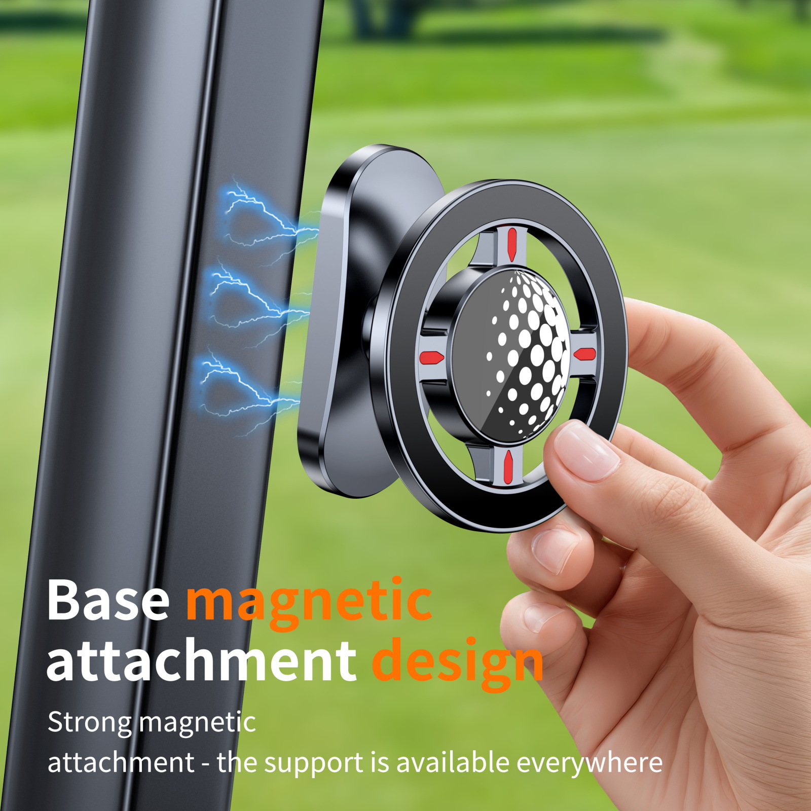 Golf Cart Mobile Phone Holder Double-Sided Strong Magnetic Suction Gym Outdoor Selfie Vlog Photo Holder New Style