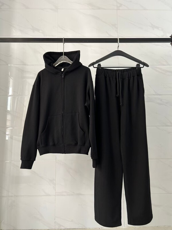 skims卡戴珊粉色休闲运动服外套时尚慵懒风拉链连帽薄绒外套卫衣|undefined