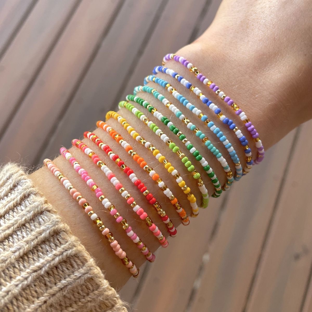 6g Weight Bracelets Classification Seed Bead Chain Material Beaded Chain Chain Type 1 Piece Quantity Holiday, Daily Occasion Seed Bead Material Geometric Pattern Women's Gender Casual, Simple Style Style Beaded, Handmade Craft Casual Simple Style Geometric Seed Bead Wholesale Bracelets 无