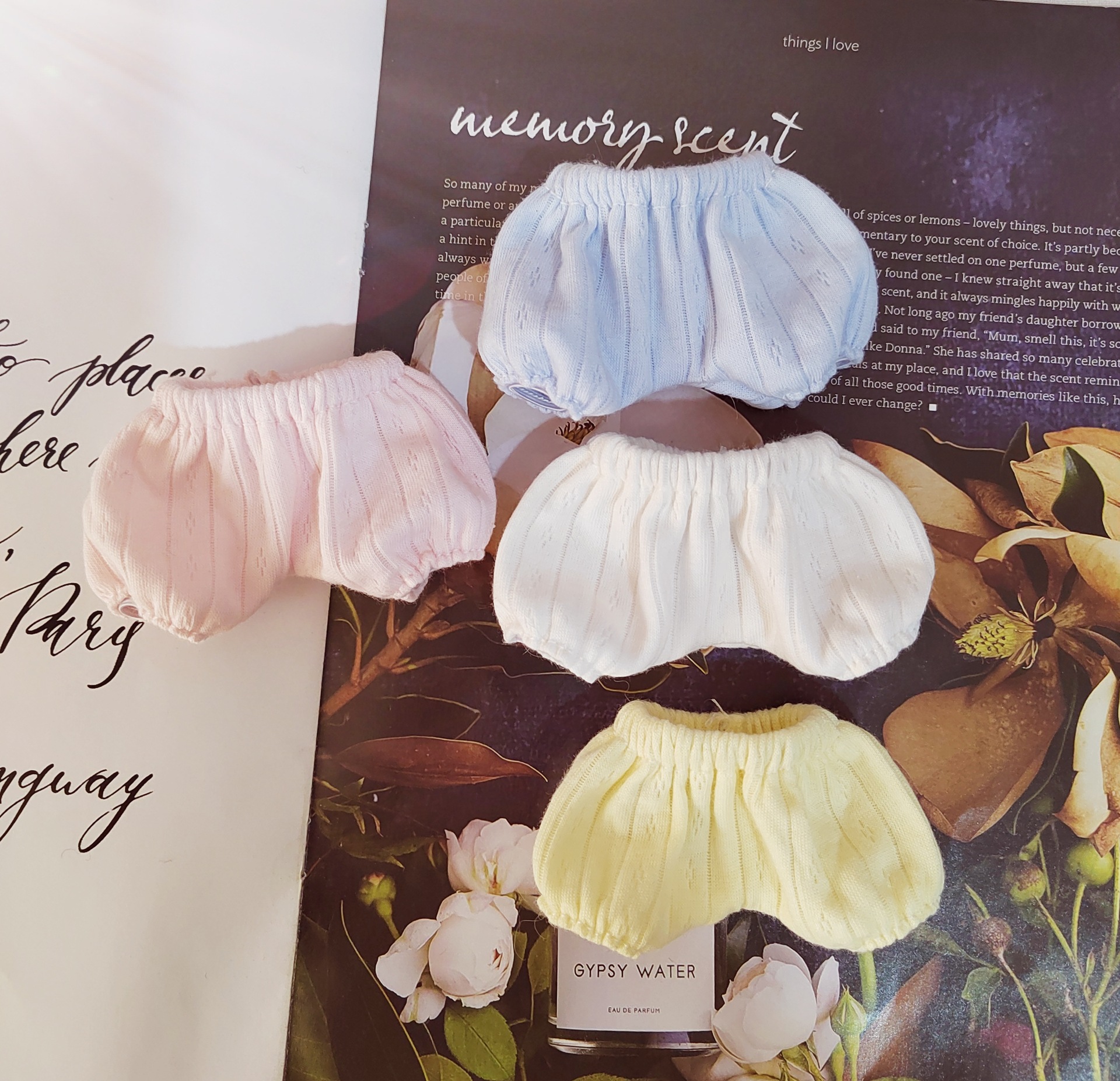 20cm ropa de bebé algodón capa de aire ropa interior pantalones jacquard algodón muñeca pantalones cortos ropa de vestir