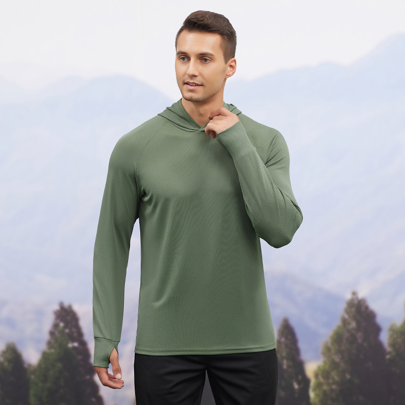 Hombre otoño invierno deportivo suéter con capuz absorción de humedad ropa de ejercicio de secado rápido chaqueta de entrenamiento de correr de manga larga al aire libre