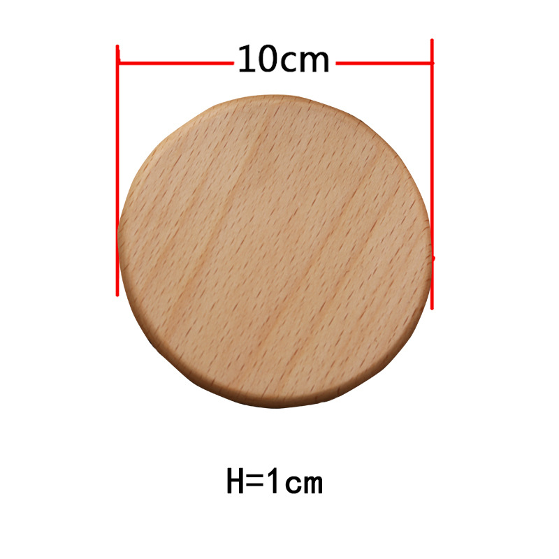 Posavasos de haya personalizados bandeja de madera cuadrado redondo de madera posavasos de café de madera posavasos