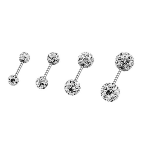 Ear Bone Nails for Women Japanese and Korean New Niche Design Ear Nails Xiaohongshu Blogger Highly Recommends the Trendy Double-ended Round Zircon Earrings