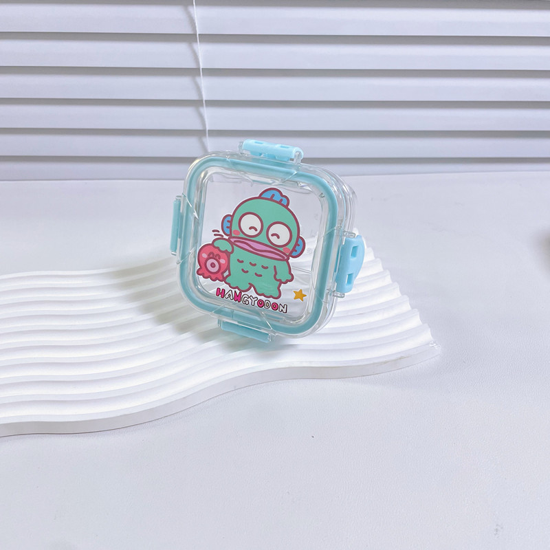 迷你收纳盒透明儿童水果分装盒便捷外带酱料咸菜保鲜盒卡通密封盒|undefined