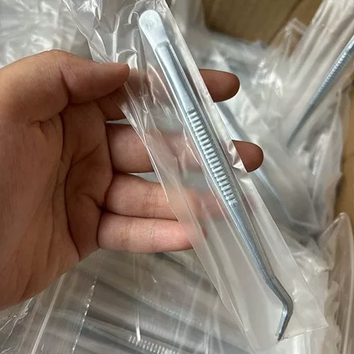 Tweezers, tubular collar, pack, 14.5cm