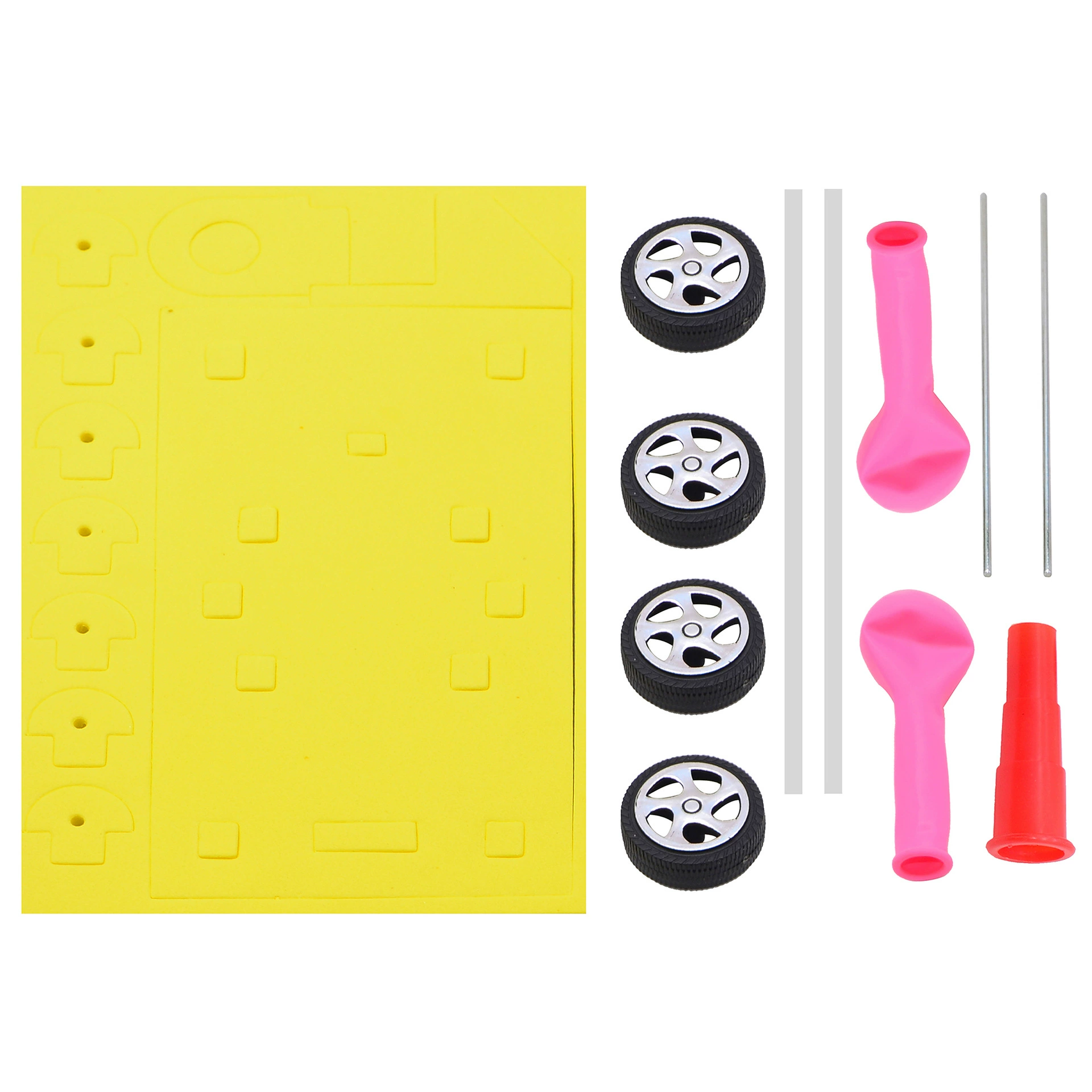 Balloon, car, constructor, handmade, for teenagers, mini experiment