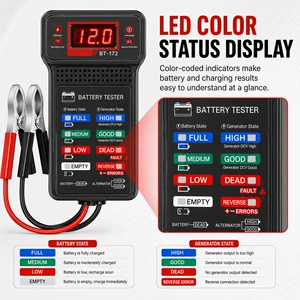 BT172 Professional-Grade Car Battery Tester, One-Click Diagnostic for Lifespan and Capacity, Intelligent Car Battery Detection