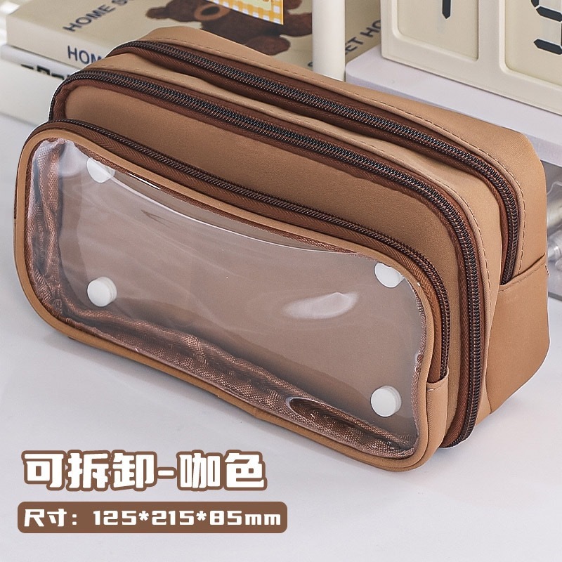 インスタイル透明鉛筆バッグ痛みバッグ小さなペン食品量 diy 素材新しい少年 10 層大容量ユニバーサル文具|undefined