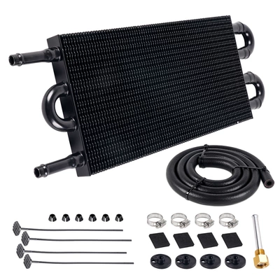 Car modification accessories: air conditioning tube-type condenser, pipe-type oil cooler radiator, 4-row, 6-row, 8-row, 10-row (Soyutma sisteminin digər hissələri) - 4th-row-black