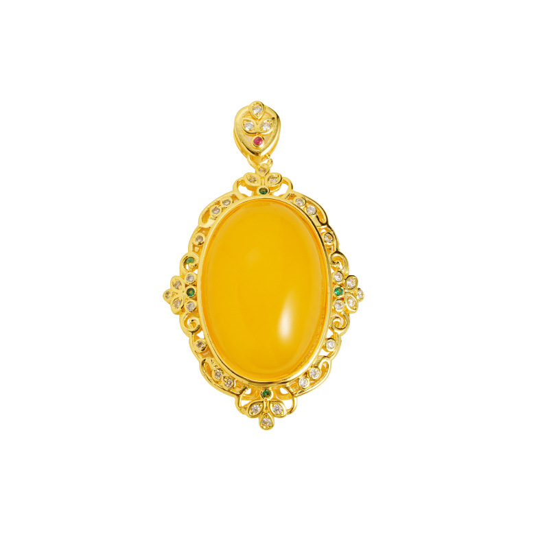 Colgante hueco de seda de jade hetiano de imitación de oro de arena de Vietnam