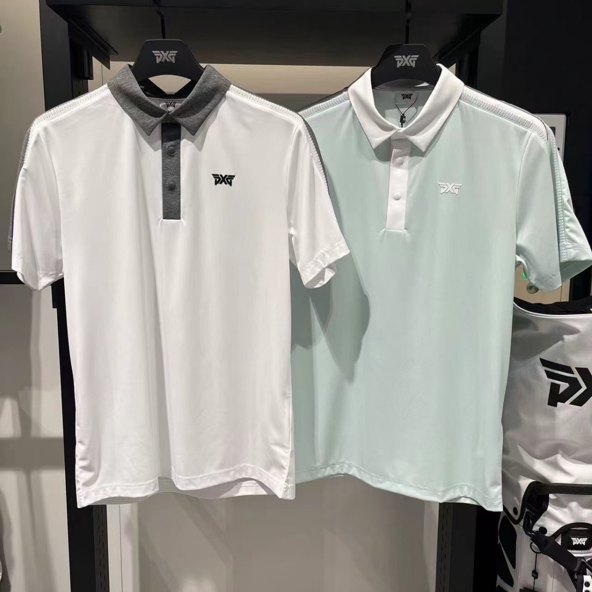 Men's Golf Shirt with a Turn-Down Collar, Half-Button, Stretchy, Versatile Short T-Shirt, Cool and Quick-Drying Ice Silk, High-Elastic Ice Silk