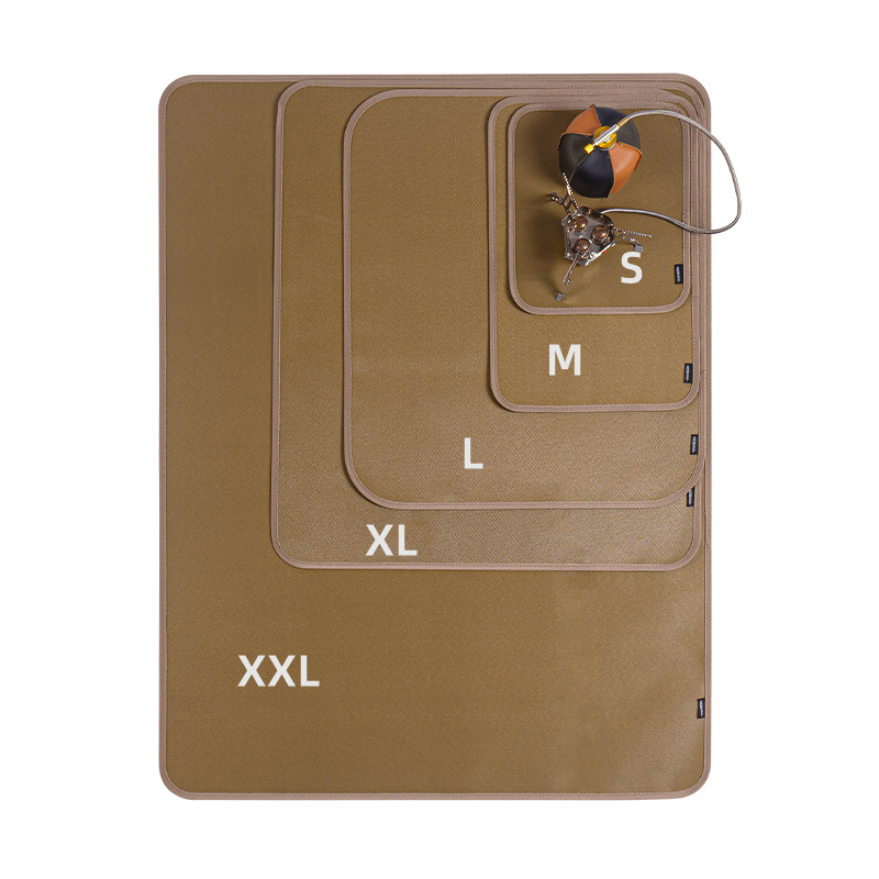 Acampar al aire libre paño ignífugo almohadilla de aislamiento retardante de llama de alta temperatura de silicona resistente fibra de vidrio barbacoa fuego manta anti-escaldadura estera de mesa