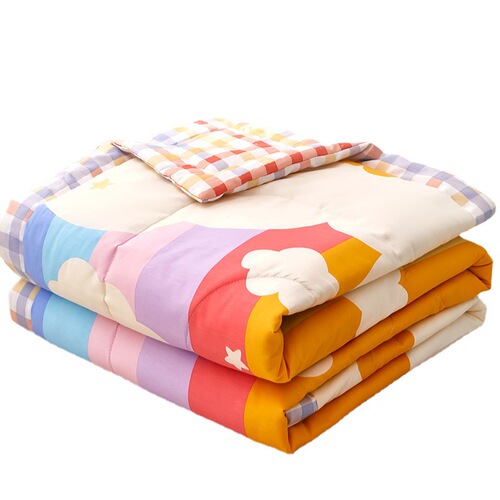 A-type 100% Cotton Printed Summer Cool Bed Sheet for Double Bed, Pure Cotton Summer Blanket, Air Conditioner Blanket, Summer Thin Blanket, Gift Blanket, Wholesale