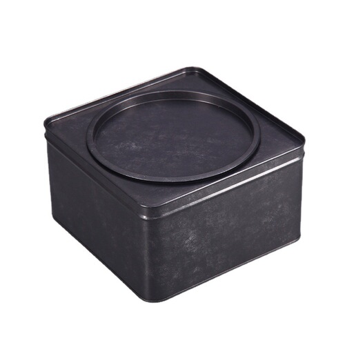 Factory direct supply of food grade tinplate metal box, sealed egg roll biscuit tin box packaging, tangerine peel tea tin box