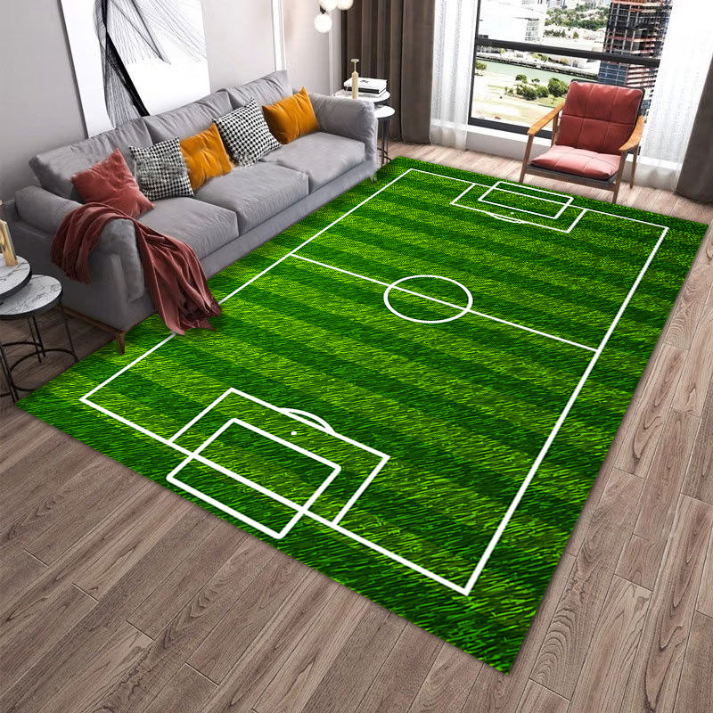 Alfombra de campo de campo de campo verde transfronterizo, alfombra de dormitorio doméstico, sala de estar cubierta, sofá, mesa de té, alfombra resistente a la suciedad y fácil de cuidar