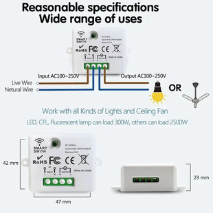 Cross-border e-commerce universal remote control switch 220V household appliances control lamps air compressor router electric fan