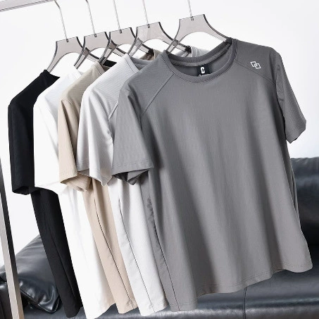 Открытый скот! Высокая цена! 2025 новая летняя мужская скоростная сухая спортивная повседневная футболка с короткими рукавами