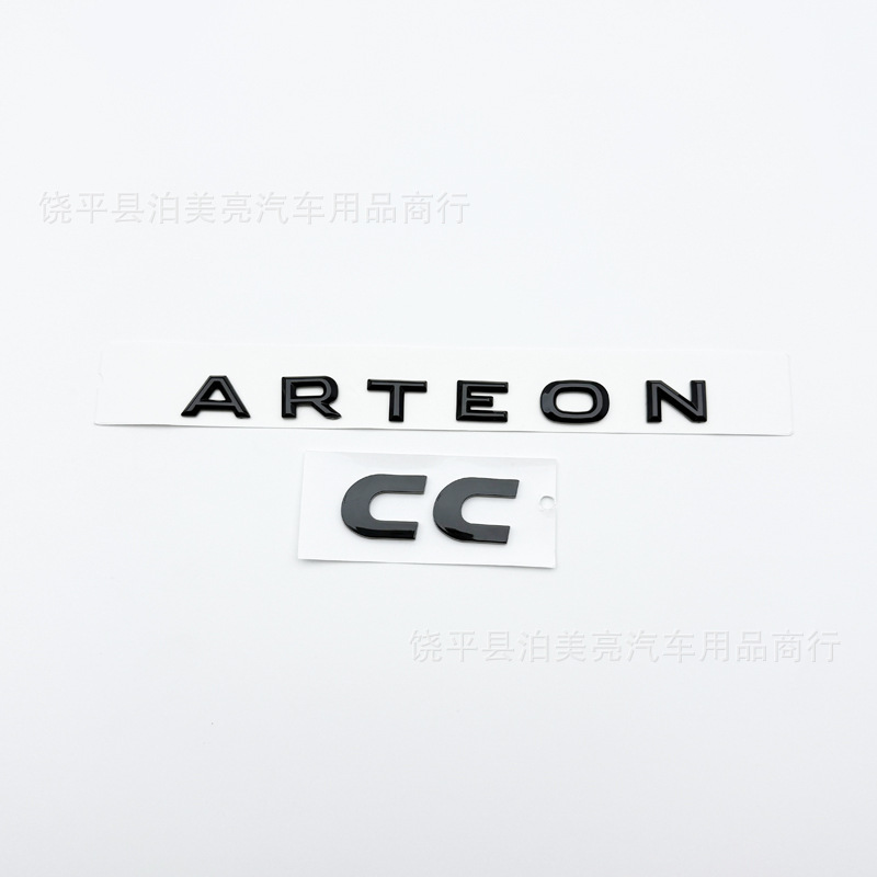 Suitable for New and Old Volkswagen Cc Black Car Logo Modification 380Tsi Rear Tail Logo Arteon Letter Logo Displacement Sticker