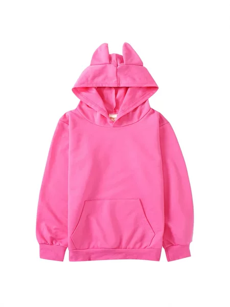 Spring and Autumn Hooded Sweatshirt with Pockets, Versatile Long-Sleeve Top, Solid Color 101, Children's Sweatshirt, Factory Clearance