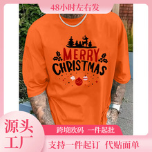 ���羳ŷ�롿One men's retro Christmas print T-shirt, wit����