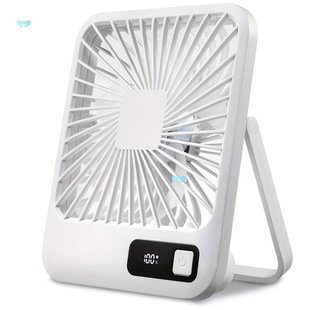 Ultra Quiet Portable Desk Fan 180 °   Swivel 5 Speed Portable Table Fan