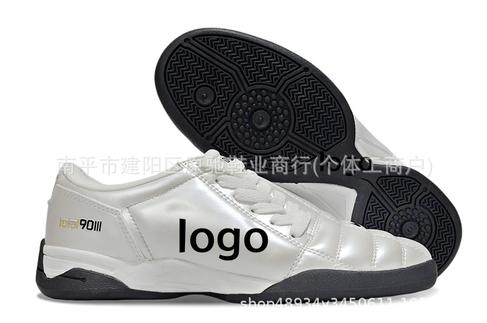 Fábrica de Putian al por mayor T90 serie interior MD fondo plano zapatos de fútbol de fondo bajo entrenamiento césped interior y exterior