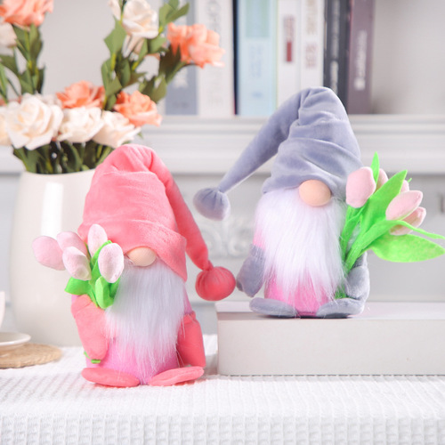 Cross-border new product Tulip Rudolph Mother's Day Valentine's Day doll Mom's birthday gift home window decoration