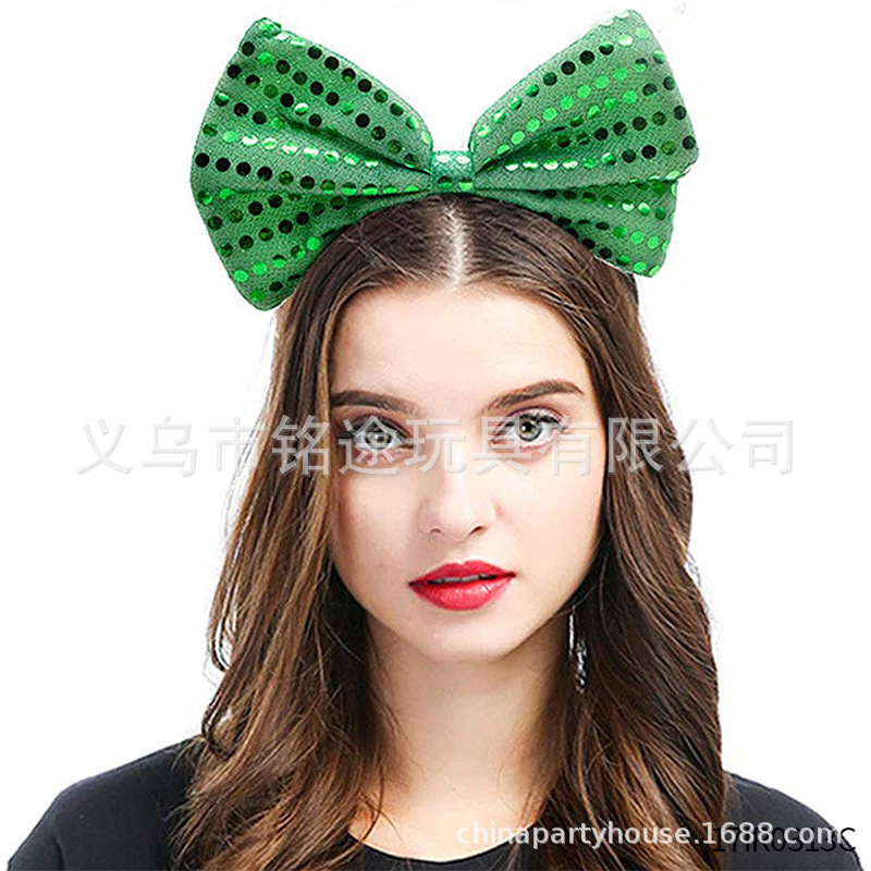 Amazon nuevo día de San Patricio trébol collar gafas pajarita barba cabeza hebilla traje Irlanda