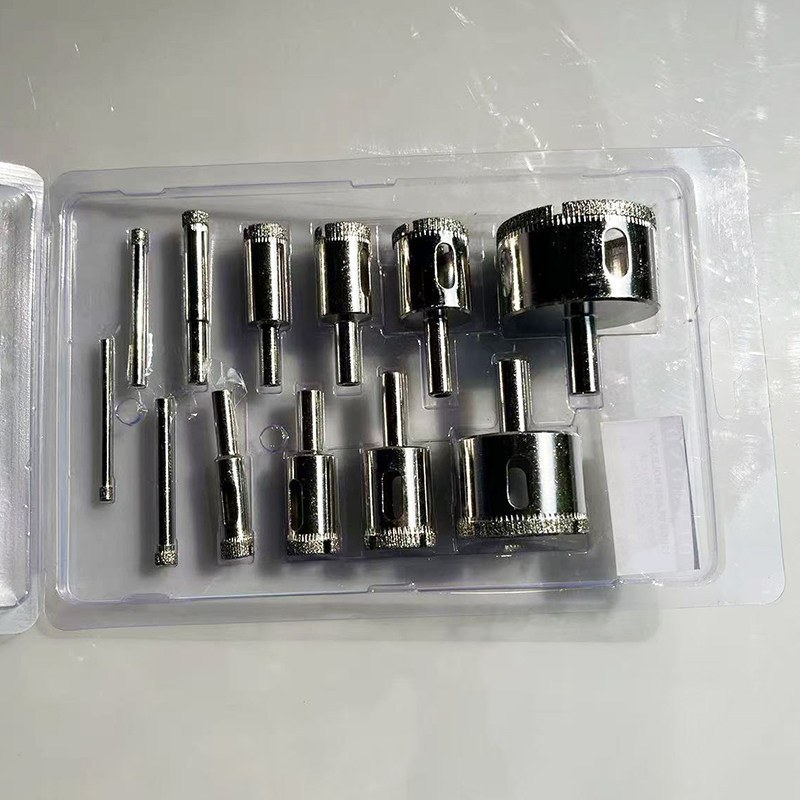 玻璃开孔器套装组合12PC金钢砂陶瓷瓷砖开孔器钻头打孔大理石开孔
