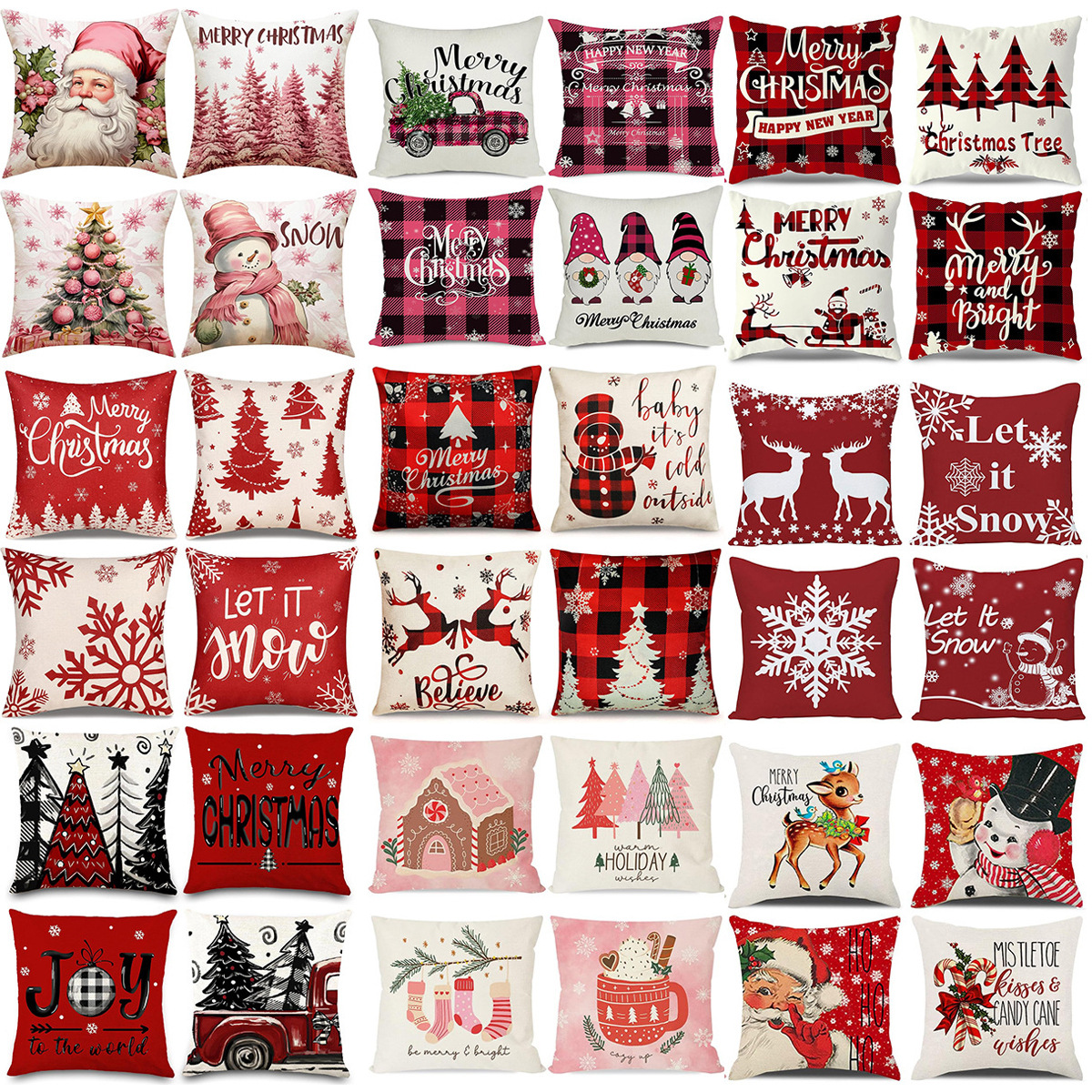 Pillow, winter Christmas pillowcase, sofa, Amazon