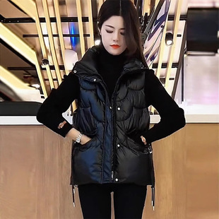 Down Cotton Vest Outer 2025 Autumn and Winter New Women's Outer Wearing Western Style Fashionable Explosive Thick Cotton Vest
