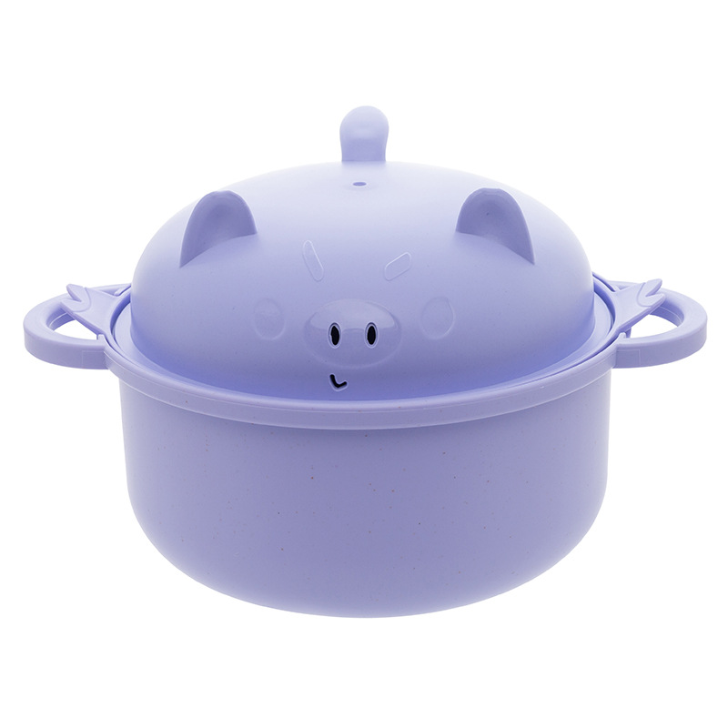 Wheat Straw Bowl with Lid, Drainable, Student Dormitory Portable Instant Noodle Bowl Set, Large Capacity Portable Tableware