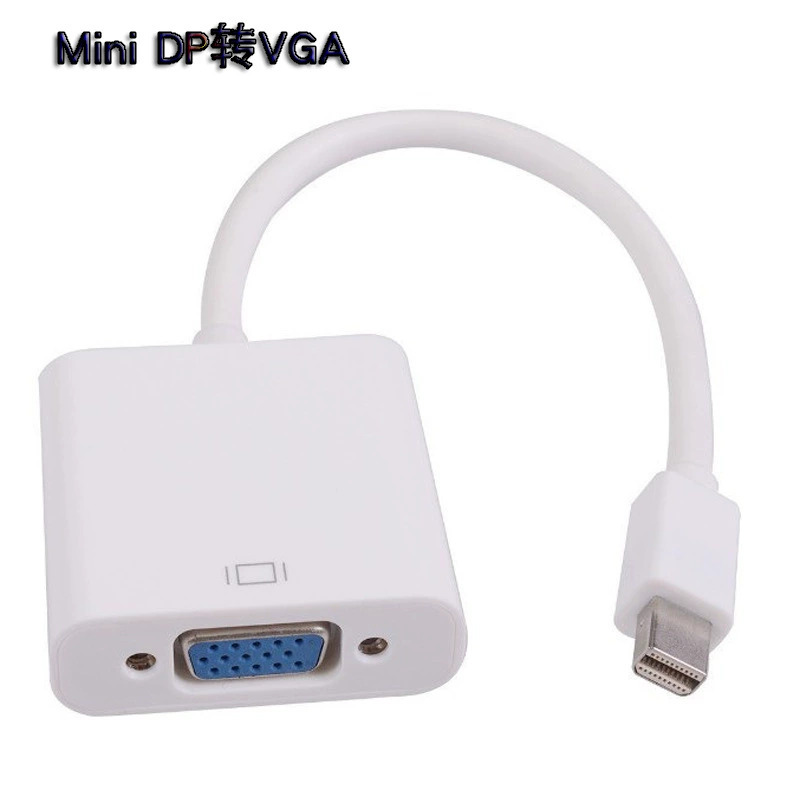 Преобразователь MiniDP в VGA 1080p, Thunderbolt / mini DP в VGA, подключение ноутбука