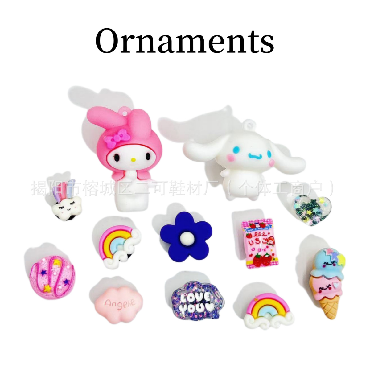 Animación de dibujos animados crema queso niños agujeros zapatos accesorios de flores diy con hebilla desmontable hebilla de zapatos