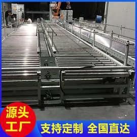 重型动力滚筒输送机物流托盘机器人自动化电器工厂装配辊筒流水线