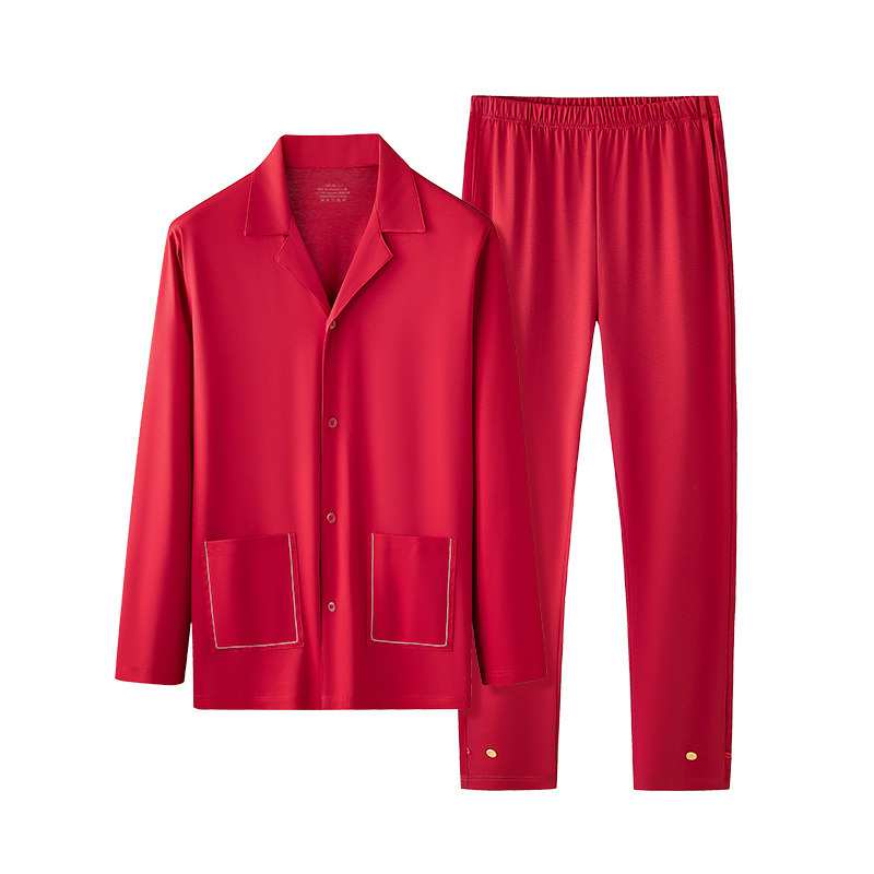 Nuevo cárdigan de algodón mercerizado antiarrugas transfronterizo para parejas de otoño e invierno, para recién casados en su año zodiacal, disponible en stock.