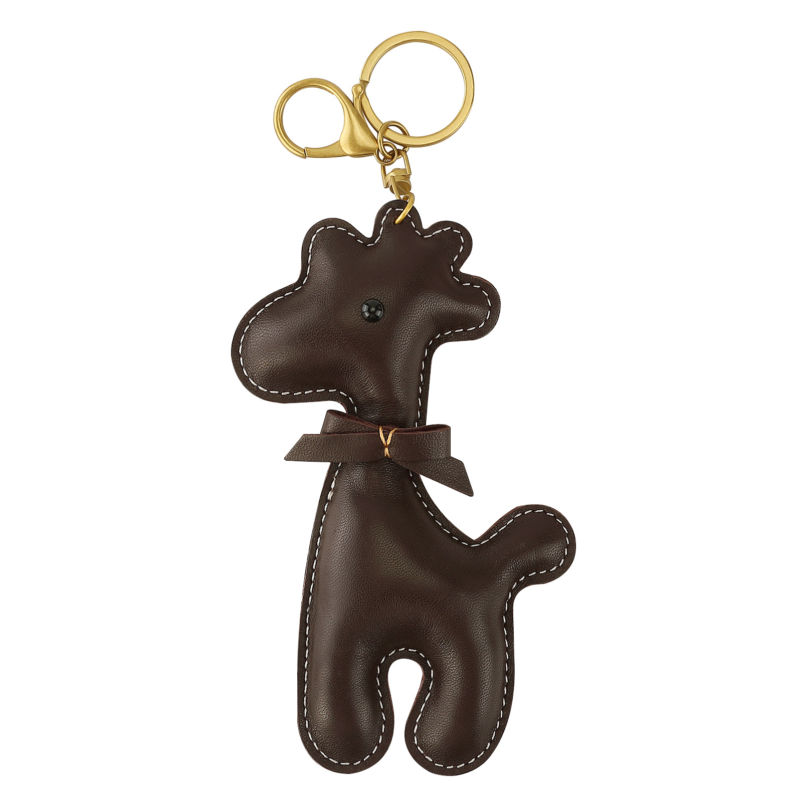 Colgante de oveja Tuo Colgante de bolso de cuero Piel de vaca de primera capa Animales de oveja Tuo en forma de llavero Colgante de equipaje