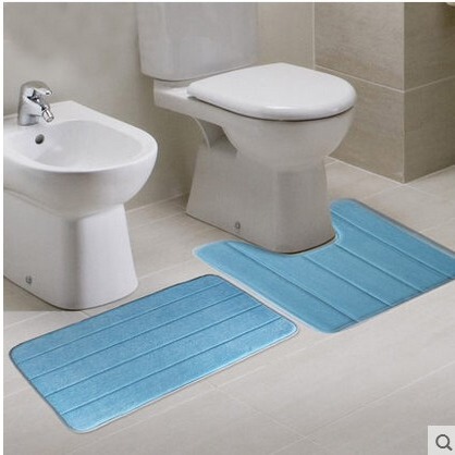 Coral Velvet Slow Rebound U-Shaped Memory Foam Floor Mat Bathroom Non-Slip Bathroom Toilet Mat Door Mat Toilet Non-Slip Mat